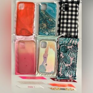 iPhone 11 Loopy Cases - 6 cases with 6 loops and 4 duster bags.